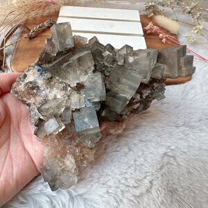 Gorgeous Large Halite Salt Crystal Cluster from Morroco